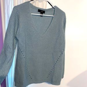 Light blue v-neck sweater